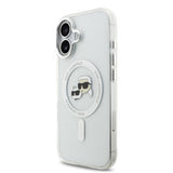 Karl Lagerfeld IML Karl & Choupette Head Metal Frame Case with MagSafe for iPhone 17 6.3" Clear - KLHMP17SHLSKCH