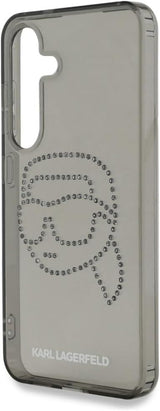 Karl Lagerfeld Rhinestones Karl Head Logo Case for Samsung Galaxy S25 6.2" Black - KLHCS25SHKHDCELK