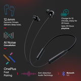 OnePlus Bullets Wireless Z2 In Ear Neckband Magico Black - 5481107692