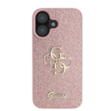 Guess IML Glitter Circle Case with MagSafe for iPhone 16 6.1" Pink - GUHCP16SHG4SGP