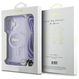 Guess Crossbody Cord Script Case with MagSafe for iPhone 16 6.1" Purple - GUHMP16SHCTSGNSU