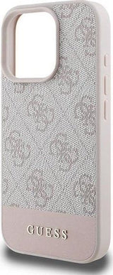 Guess 4G Bottom Stripe Case for iPhone 16 Pro Max 6.9" Pink - GUHCP16XG4GLPI