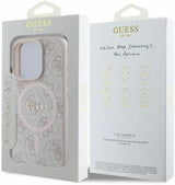 Guess Leather 4G Ring Classic Logo Hardcase with MagSafe for iphone 16 Pro 6.3" Pink- GUHMP16LG4GFRP