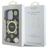 Guess IML Peony On 4G Background Case with MagSafe for iPhone 16 Pro Max 6.9" Black - GUHMP16XH4PYEEK