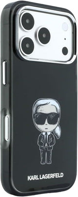 Karl Lagerfeld IML Iconic Sketch Print Case with MagSafe for iPhone 17/18 Pro 6.3" Black - KLHMP18L6HKIKDK
