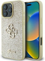 Guess Fixed Glitter Big 4G Hardcase for iPhone 16 Pro Max 6.9" Gold - GUHCP16XHG4SGD