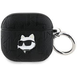Karl Lagerfeld Monogram Choupette Head Case for AirPods 4 Black - KLA4PGCHPK