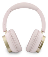Guess Rectangle Metal Script Logo ENC On Ear Wireless Headphone Pink - GUBHV28HGCSMP