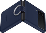Samsung Galaxy Z Flip 3 Silicone Cover with Ring Navy - EF-PF711TNEGWW