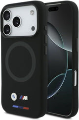 BMW M Series Liquid Silicone Case with MagSafe for iPhone 17 Pro 6.3" Black - BMHMP17L25SITBOK