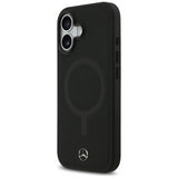 Mercedes Plain Smooth Leather Case with MagSafe for iPhone 17 6.3" Black - EMHMP17S23RCMK