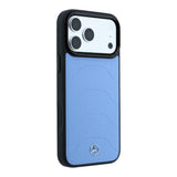 Mercedes Leather Mesh Bow Line Case with MagSafe for iPhone 17/18 Pro 6.3" Blue - MEHMP18L25PMERCB