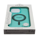 Guess IML Rhinestones Case with MagSafe for iPhone 16 Pro Max 6.9" Green - GUHMP16XPFTDTEN