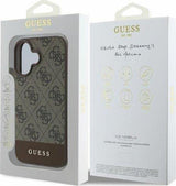 Guess PU 4G Stripe Case for iphone 16 6.1" Brown - GUHCP16SG4GLBR