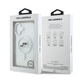 Karl Lagerfeld IML Karl & Choupette Head Metal Frame Case with MagSafe for iPhone 17 6.3" Clear - KLHMP17SHLSKCH