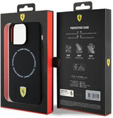 Ferrari Hard Case Printed Ring With MagSafe for iphone 15 Pro Max 6.7" Black - FEHMP15XSBAK