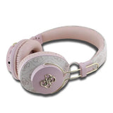 Guess 4G Big Metal Logo Bluetooth On Ear ENC Headphone Pink - GUBHS72P4FC4MP