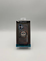 Nimmy Big Eye Cute Pet Silver Shaded Cat Face Case with Detachable MagSafe Grip for iPhone 17 6.3" Grey Blue - N-XDY-CXZJZH-IP17-023