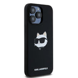Karl Lagerfeld Choupette Head Silicone Case with MagSafe Case for iPhone 15 Pro 6.1"  Black - KLHMP15LSCHPPLK