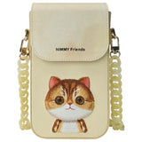 Nimmy Big Eyed Pet 2.0 Cat Phone Bag Khaki - N-XDY-SJB-05