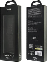 Audi Logo Synthetic Leather Magnetic strap for Apple Watch 44/45/46/49mm Black - AU-SL-AW44-49-GT/D2-BK