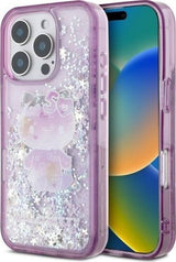 Hello Kitty Liquid Glitter 50th Anniversary Party Case for iPhone 16 Pro Max 6.9" Purple - HKHCP16XL50PPU