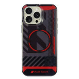 Audi IML Sport Hardcase with MagSafe for iPhone 16 Pro Max 6.9" Black/Red - AUS-IMLMIP16PM-RSQ/D2-BK