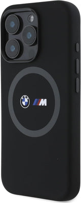 BMW M Series Silicone Printed Ring Case with MagSafe for iPhone 16 Pro Max 6.9" Black - BMHMP16X23SROK