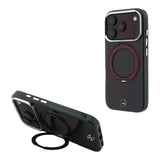 Mercedes Iconic Logo Case with 360 MagSafe Ring Stand for iPhone 17/18 Pro 6.3" Burgundy - MEHMP18L25HRSILR
