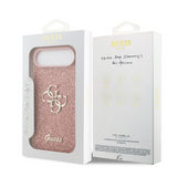 Guess PU Fixed Glitter Big 4G Metal Logo Case for iPhone 17 Air 6.5" Pink - GUHCP17MHG4SGP