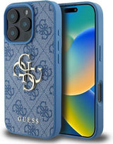 Guess 4G Big Logo Case for iPhone 16 Pro Max 6.9" Blue - GUHCP16X4GMGBL