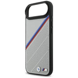 BMW M Tricolor Metal Logo Case with MagSafe for iPhone 17 Air 6.5" Grey - BMHMP17M25PCSPEG