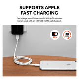 Griffin 1.2M USB C to Lightning Cable White - GP-066-WHT