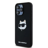 Karl Lagerfeld Choupette Head Silicone Case with MagSafe Case for iPhone 15 Pro 6.1" Black - KLHMP15LSCHPPLK