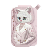 Nimmy Fashion & Cute White Cat Series Embroidery Magnetic Stand with MagSafe Pink - N-CXMC-ZJKT-04