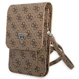 Guess 4G Triangle Universal Phone Pouch with Strap Brown - GUWBP4TMBR