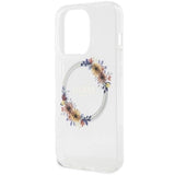 Guess IML Flowers Wreatch with MagSafe Hard Case for iphone 15 Pro 6.1" Transparent - GUHMP15LHFWFCT