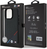 BMW M Carbon Tricolour Line Case with MagSafe for iPhone 16 Pro 6.3" Black - BMHMP16L23PUDTK