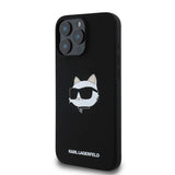 Karl Lagerfeld Liquid Silicone Choupette Head Case for iphone 16 Pro 6.3" Black - KLHMP16LSCHPPLK