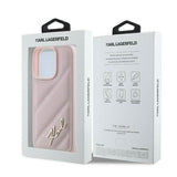Karl Lagerfeld Quilted Signature Case for iPhone 16 Pro 6.3" Pink - KLHCP16LPQDSMGP