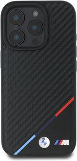 BMW M Carbon Tricolour Line Case with MagSafe for iPhone 16 Pro 6.3" Black - BMHMP16L23PUDTK