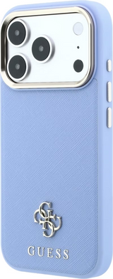 Guess Saffiano Small 4G Logo Case for iPhone 17/18 Pro Max 6.9" Light Blue - GUHMP18X6PSA4DMB