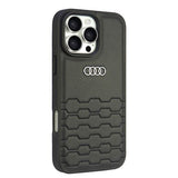 Audi Synthetic Leather Hardcase for iPhone 16 Pro Max 6.9" Black - AU-TPUPCIP16PM-GT/D2-BK