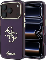 Guess IML 4G Script Metal Logo Case for iPhone 17/18 Pro Max 6.9" Burgundy - GUHCP18X5HC4MLSU