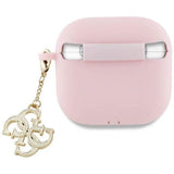 Guess 4G Silicone Charm Case for AirPods 4 Pink - GUA4LECG4P