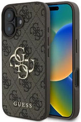 Guess 4G Big Logo Case for iPhone 16 6.1" Brown - GUHCP16S4GMGBR