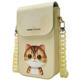 Nimmy Big Eyed Pet 2.0 Cat Phone Bag Khaki - N-XDY-SJB-05