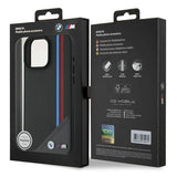 BMW M Meshed Tricolor Stripes Case with MagSafe for iPhone 16 6.1" Black - BMHMP16S23PUTRK