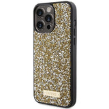 Guess Rhinestone Metal Logo Hard Case for iphone 15 Pro Max 6.7" Yellow - GUHCP15XPFGSBSD