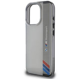 BMW Motorsport IML Vertical Stripe Case for iPhone 16 Pro 6.3" Grey - BMHCP16L23HTFEG